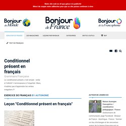 Conditionnel présent en français