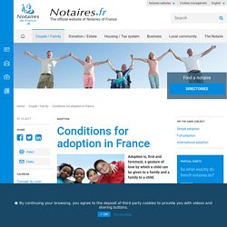 Conditions for adoption in France