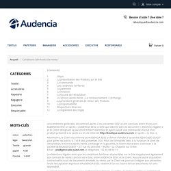 Conditions générales de vente - Audencia Boutique