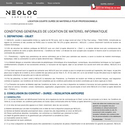 Contrat de location de matériel informatique