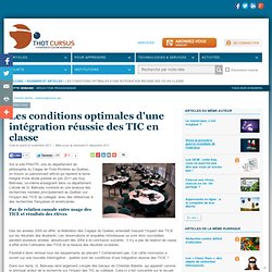 Les conditions optimales d'une intégration réussie des TIC en classe