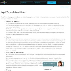 Terms & Conditions - tradorax - Binary Options