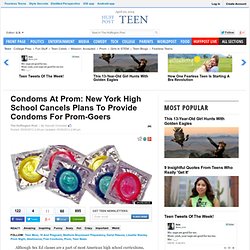 Condoms At Prom: New York High School Cancels Plans To Provide Condoms For Prom-Goers