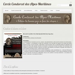 Condorcet, les Lumières et la laïcité - Cercle Condorcet des Alpes-Maritimes