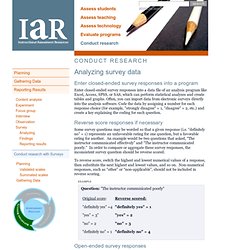 IAR: Conduct research > Analyzing survey data