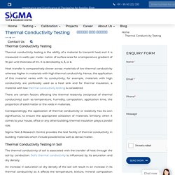 Thermal Conductivity Testing Laboratory