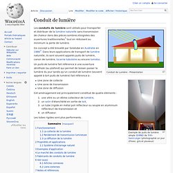 Wikipédia - Conduit de lumière