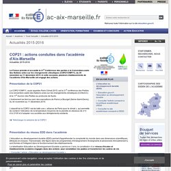 COP21 : actions conduites dans l'académie d'Aix-Marseille - ac-aix-marseille.fr