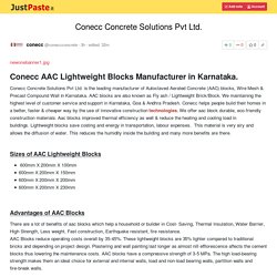 Conecc Concrete Solutions Pvt Ltd.