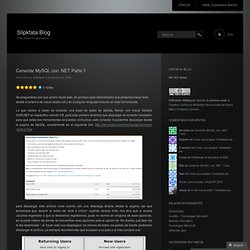 Conectar MySQL con .NET Parte 1