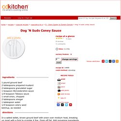 Dog 'N Suds Coney Sauce Recipe from CDKitchen