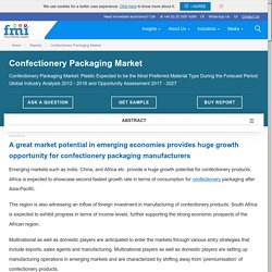 Confectionery Packaging Market- Global Industry Analysis, Size and Forecast, 2017 to 2027