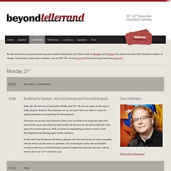 Conference Schedule & Talk Descriptions // beyond tellerrand 2011