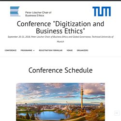 Conference Schedule – Conference "Digitization and Business Ethics"