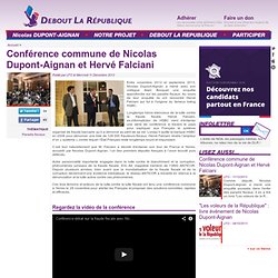 Conférence commune de Nicolas Dupont-Aignan et Hervé Falciani