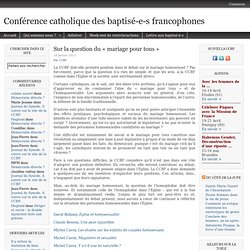 Conférence catholique des Baptisé-e-s Francophones