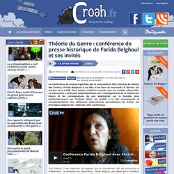 Théorie du Genre : conférence de presse historique de Farida Belghoul et ses ...