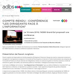 Compte-rendu de la conférence "Les dirigeants face à l'information"