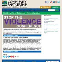 Stop the Violence Conference – Keynote Speakers