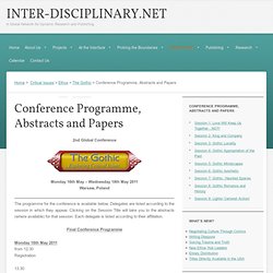 Conference Programme, Abstracts and Papers
