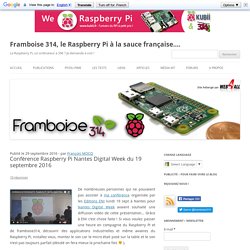 Conférence Raspberry Pi Nantes Digital Week du 19 septembre 2016
