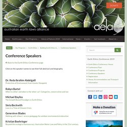 Conference Speakers – Australian Earth Laws Alliance