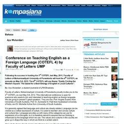 Conference on Teaching English as a Foreign Language (COTEFL 4) by Faculty of Letters UMP