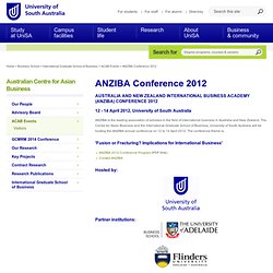 ANZIBA Conference 2012
