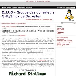 Event - Conférence de Richard Stallman à l'ULB - BxLUG