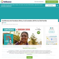 Conférence de Vandana Shiva, le 22 octobre 2019 à la Cité Fertile