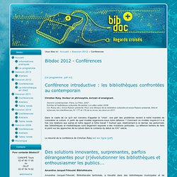 Conférences 2012