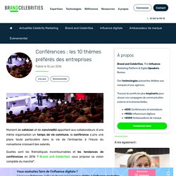 10 thèmes préférés des entreprises