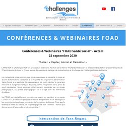Conférence "FOAD, Santé , Social" Sept. 2020