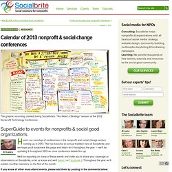 Calendar of 2013 nonprofit & social change conferences