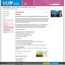 LAC 2014 - Conferences - Faculty of Arts, VU University Amsterdam