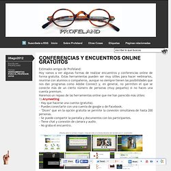 CONFERENCIAS Y ENCUENTROS ONLINE GRATUITOS