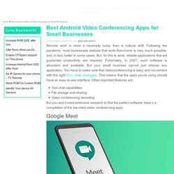 Best Android Video Conferencing Apps for Small Businesses - Root Droids