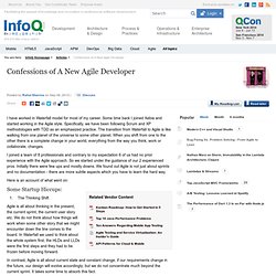 Confessions of A New Agile Developer