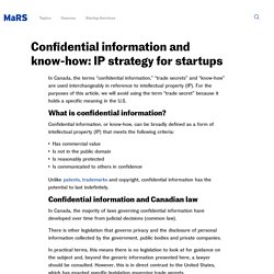 Confidential information & trade secrets in Canadian law