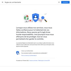 Règles de confidentialité – Règles et principes – Google