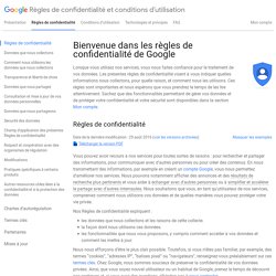 Règles de confidentialité de Google