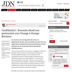 Confidentiel : Evernote étend son partenariat avec Orange à Orange Business