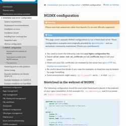 NGINX configuration — Nextcloud latest Administration Manual latest documentation