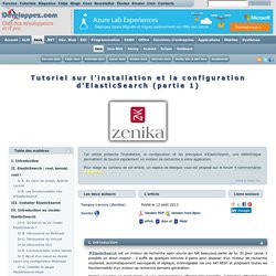 Tutoriel sur l'installation et la configuration d'ElasticSearch (partie 1)
