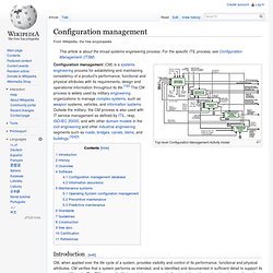 Configuration management