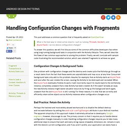 Handling Configuration Changes with Fragments