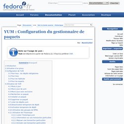 YUM : Configuration du gestionnaire de paquets