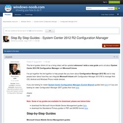 System Center 2012 Configuration Manager Guides