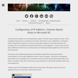 Configuration of IP Address / Domain Based Rules in Microsoft IIS