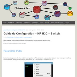 Guide de Configuration – HP H3C – Switch